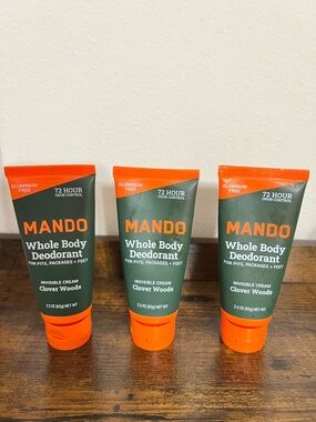 Mando - Clover Woods - Whole Body Deodorant Invisible Cream 2.2oz Lot Of 3